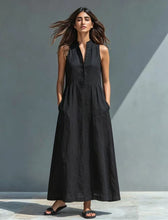 Load image into Gallery viewer, Women's Stand-Collar A-Line Maxi Dress – Resort &amp; Vacation Style
