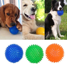 Load image into Gallery viewer, Durable Dog Toy Ball with Squeaker – Teeth Cleaning, Chew-Resistant, High Bounce Toy for Medium Dogs
