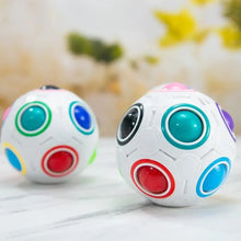 Load image into Gallery viewer, Educational Small Antistress Cube Rainbow Ball Puzzles Magic Stress Reliever Football Learning Fun Toys For Children And Adult
