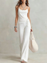 Load image into Gallery viewer, Women's Solid Color Sleeveless Top &amp; Pants Two-Piece Set
