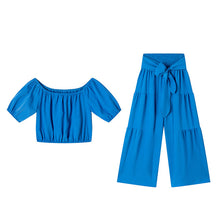 Load image into Gallery viewer, High-Waist Flared Pants &amp; Top Two-Piece Set – 7 Colors, S–2XL
