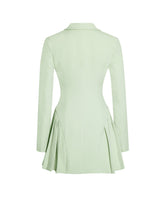 Load image into Gallery viewer, Delia Pistachio Green Blazer Dress with Pleated Detail

