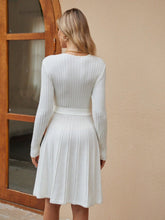 Load image into Gallery viewer, Women's Wrap A-Line Knit Dress Long Sleeve
