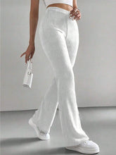 Load image into Gallery viewer, Solid Rib-Knit Pull-On Jogger Pants for Women
