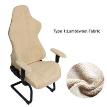 Load image into Gallery viewer, Elastic Chair Armrest Pads Chair Cover Warm Computer Chair Covers For Office Slipcover For Gaming Armchair  Washable Spandex Kitchen Chair Covers for Dining Room Christmas Decoration Holiday Party
