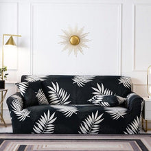 Load image into Gallery viewer, Elastic Plain Floral Printing  Sofa Cover Stretch for Living Room Couch Cover Chair Protector 1/2/3/4 Seater Printed Couch Cover for 3 Cushion Couch  Floral Pattern Sofa Cover with Separate Cushion Cover Pieces Stretch Sofa Slipcover
