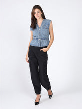 Load image into Gallery viewer, Elastic waist Denim Vest
