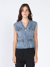 Load image into Gallery viewer, Elastic waist Denim Vest
