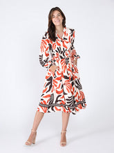 Load image into Gallery viewer, Elastic Waist Long Sleeve Printed Dress
