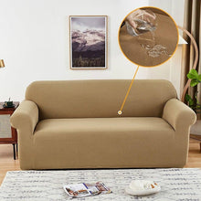 Load image into Gallery viewer, Elastic Waterproof Sofa Cover Plain Color Stretch Sofa Covers for Living Room Slipcover Couch Cover Furniture Protector Sofa Covers Non Slip Sofa Slipcovers with Elastic Hem Living Room Furniture Protector

