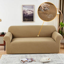 Load image into Gallery viewer, Elastic Waterproof Sofa Cover Plain Color Stretch Sofa Covers for Living Room Slipcover Couch Cover Furniture Protector Sofa Covers Non Slip Sofa Slipcovers with Elastic Hem Living Room Furniture Protector
