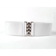 Load image into Gallery viewer, Elastic Wide Strap Plus Size Belts For Women Classic Party And Casual Dress Metal Snap Button Belts For Women

