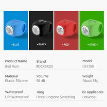 Load image into Gallery viewer, Electric Cycling Bell 90 dB Horn Rainproof  Bicycle Handlebar Silica Gel Shell Ring Bike Bell Bicycle Accessories Electric Cycling Bells Water-Resistant Cycling Bells Horn Loud Bicycle Horns Bicycle Accessories

