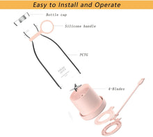 Load image into Gallery viewer, Electric Portable Blender Juice Glass Bottle Fresh Fruit Juicer USB Multifunction Food Strawberry Citrus Milkshake Mixers Maker Mini Electric Portable Blender Juicer Cup USB Rechargeable Juicer Multi-Functional Small Mixer
