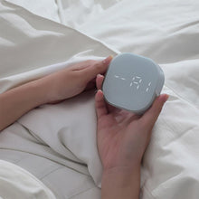 Load image into Gallery viewer, Electronic Square Silent Bedside Alarm Clock Intelligent Temperature Sensing Magnetic Attraction Desk Clock Mini Battery Operated Alarm Clock  Home Decor
