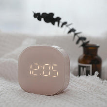 Load image into Gallery viewer, Electronic Square Silent Bedside Alarm Clock Intelligent Temperature Sensing Magnetic Attraction Desk Clock Mini Battery Operated Alarm Clock  Home Decor
