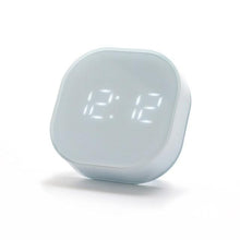 Load image into Gallery viewer, Electronic Square Silent Bedside Alarm Clock Intelligent Temperature Sensing Magnetic Attraction Desk Clock Mini Battery Operated Alarm Clock  Home Decor
