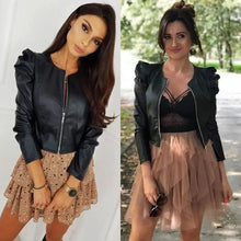 Load image into Gallery viewer, Elegance Autumn And Winter New Solid Color Jacket For Women's PU Leather Warmth Fashion Long-Sleeved Jacket For Women
