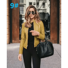 Load image into Gallery viewer, Elegance Autumn And Winter New Solid Color Jacket For Women's PU Leather Warmth Fashion Long-Sleeved Jacket For Women
