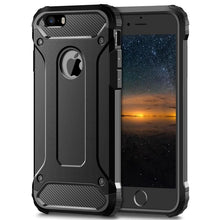 Load image into Gallery viewer, Elegant Black Armor Case for iPhone 14 Pro 13 12 11 Pro Max Heavy Duty Shockproof Cover Full Body Protective Silicone Shockproof Phone Cover Luxury Design
