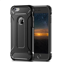 Load image into Gallery viewer, Elegant Black Armor Case for iPhone 14 Pro 13 12 11 Pro Max Heavy Duty Shockproof Cover Full Body Protective Silicone Shockproof Phone Cover Luxury Design
