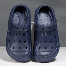 Load image into Gallery viewer, Elegant Black Mens Summer Clogs Shoes Couples Soft Thick Sole Beach Shoes Black Garden Sandals Unisex Garden Clogs Shoes Summer Slip On Sandals For Mens
