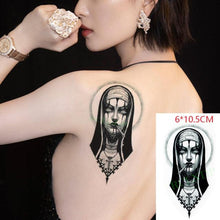 Load image into Gallery viewer, Elegant Black Music Notes Waterproof Sticker Tattoos Temporary Chest Shoulder Tattoos For Men Women
