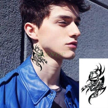 Load image into Gallery viewer, Elegant Black Music Notes Waterproof Sticker Tattoos Temporary Chest Shoulder Tattoos For Men Women
