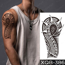 Load image into Gallery viewer, Elegant Black Waterproof Temporary Tattoo Sticker Lion Tiger Bear Flash Tattoos Leopard Wolf Colorful Big Tattoo Stickers For Mens Womens
