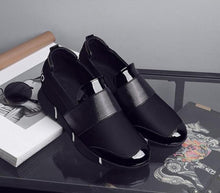 Load image into Gallery viewer, Elegant Black Women Slip-On Casual Thicken Sneakers Soft Soled Slip On Walking Shoes Lightweight Casual Running Sneakers  Flats Casual Walking Espadrilles For Women
