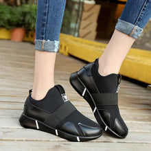Load image into Gallery viewer, Elegant Black Women Sneakers Vulcanized Shoes Ladies Casual Shoes Breathable Walking Mesh Flats Sport Running Women's Lightweight Simple Espadrilles Everyday Walking Fashion Shoes
