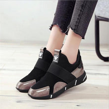 Load image into Gallery viewer, Elegant Black Women Sneakers Vulcanized Shoes Ladies Casual Shoes Breathable Walking Mesh Flats Sport Running Women's Lightweight Simple Espadrilles Everyday Walking Fashion Shoes
