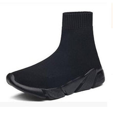 Load image into Gallery viewer, Elegant Black Womens Socks Sneakers Trainers Women Slip-on Stretch Black Sneakers Lightweight Breathable Walking Shoes Running Shoes Mesh Workout Casual Sports Sneakers
