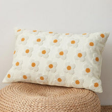 Load image into Gallery viewer, Elegant Cotton Floral Printed Pillow Cases Pillow Cover Canvas Embroidery Cushion Cover Home Decor Yellow Flowers Pillow Case Soft Luxury Style
