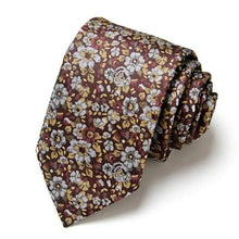Load image into Gallery viewer, Elegant Fashion Flower Classic Design Neckties For Men Business Formal Suit Office Men Necktie Modern Patterned Formal Ties College Tuxedo Floral Tie
