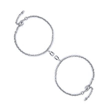 Load image into Gallery viewer, Elegant Heart Shaped Magnet Bracelet For Couples Stainless Steel Magnetic Couple Bracelets Long Distance Touch Bracelets Magnetic Heart Matching Bracelets Stainless Steel Adjustable Chain Bracelet Set Gift
