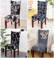 Load image into Gallery viewer, Elegant Kitchen Chair Covers Stretch Seat Covers For Chairs Slipcover Chair house chaise Furniture Covers Gray Chair cover Washable Anti dust Seat Slipcover Protector for Hotel Office Ceremony Banquet Wedding Party
