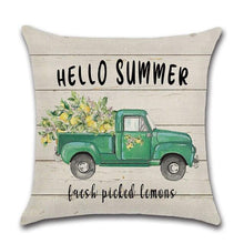Load image into Gallery viewer, Elegant Linen Cushion Cover Black White Plaid Flower Pillow Case Throw Pillow Covers Waterproof Summer Outdoor Pillow Covers Home Summer Pillow Covers Home Decorative Pillows Cover For Sofa 45x45CM
