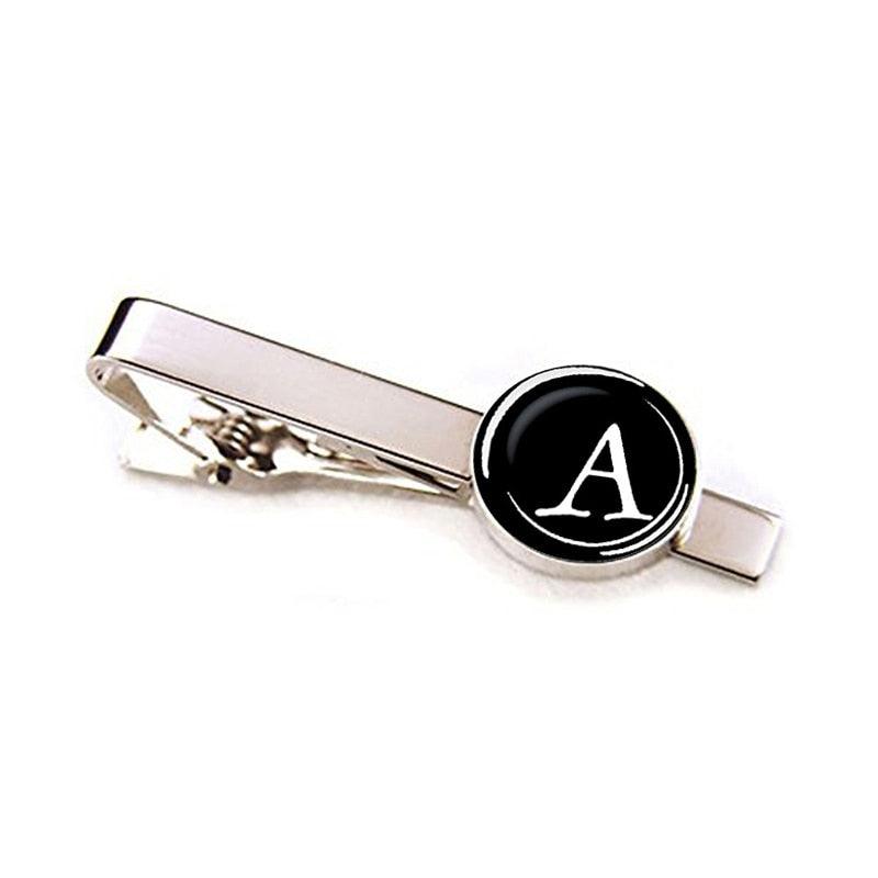 Elegant Men Fashion 26 Alphabet Letters Tie Clips Letter Tie Clip Men's Fashion Tie Pin Buckle Clip Tie Decoration Suit Accessories  Name Letters Jewelry Men Necktie Clip Pin Suit Accessories Classic Initials Alphabet A-Z Tie Clips