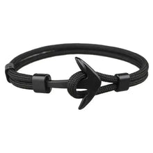 Load image into Gallery viewer, Elegant Modern Handmade Stainless Steel Men Anchor Bracelet made of Nylon in Navy Blue Color For Man
