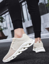 Load image into Gallery viewer, Elegant Modern Mens Sneakers Platform Shoes White Trainers Casual Breathable Mesh Men Women Running Shoes Breathable Walking Sneakers Lightweight Athletic Tennis Casual Sport Sneakers
