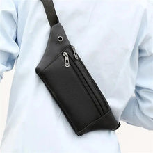 Load image into Gallery viewer, Elegant New Black Mens Leather Waist Bag Adjustable Strap Outdoors  Fanny Pack Comfortable Luxury Design For Men
