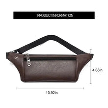 Load image into Gallery viewer, Elegant New Black Mens Leather Waist Bag Adjustable Strap Outdoors  Fanny Pack Comfortable Luxury Design For Men
