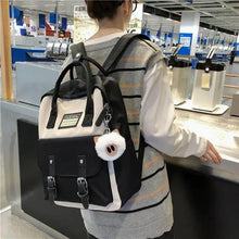 Load image into Gallery viewer, Elegant Nylon Candy Color Waterproof School Bags for Teenagers Girls And Women Nice Patchwork On Backpack For Female
