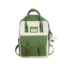 Load image into Gallery viewer, Elegant Nylon Candy Color Waterproof School Bags for Teenagers Girls And Women Nice Patchwork On Backpack For Female
