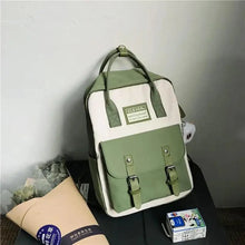 Load image into Gallery viewer, Elegant Nylon Candy Color Waterproof School Bags for Teenagers Girls And Women Nice Patchwork On Backpack For Female
