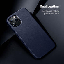 Load image into Gallery viewer, Elegant Phone Protection Back Cover Designed for iPhone 12 Pro Max Case Leather Cover for iPhone 12 mini 12 Pro Max Genuine Leather Case for iPhone 12 12Pro Luxury Black Phone Case For Businessman
