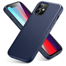 Load image into Gallery viewer, Elegant Phone Protection Back Cover Designed for iPhone 12 Pro Max Case Leather Cover for iPhone 12 mini 12 Pro Max Genuine Leather Case for iPhone 12 12Pro Luxury Black Phone Case For Businessman
