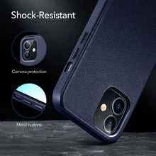 Load image into Gallery viewer, Elegant Phone Protection Back Cover Designed for iPhone 12 Pro Max Case Leather Cover for iPhone 12 mini 12 Pro Max Genuine Leather Case for iPhone 12 12Pro Luxury Black Phone Case For Businessman
