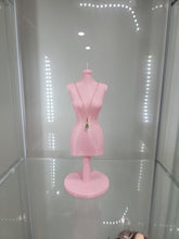 Load image into Gallery viewer, Elegant Pink Mannequin Jewelry Stand - Perfect for Displaying Necklaces &amp; Accessories

